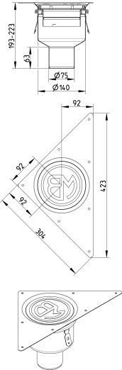 Line Drawing - MULTI lower part-triangular