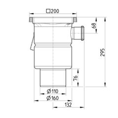 Line Drawing - Drain-No membrane-200