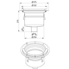 Line Drawing - Drain-Vinyl-332