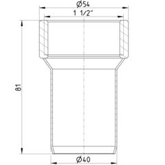 Line Drawing - Adaptor-femail